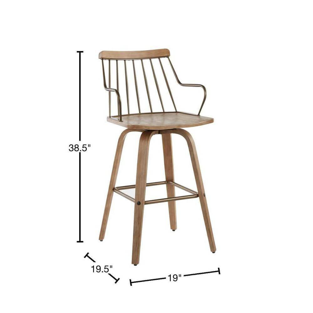 George Oliver Amella 30" Fixed-Height Bar Stool