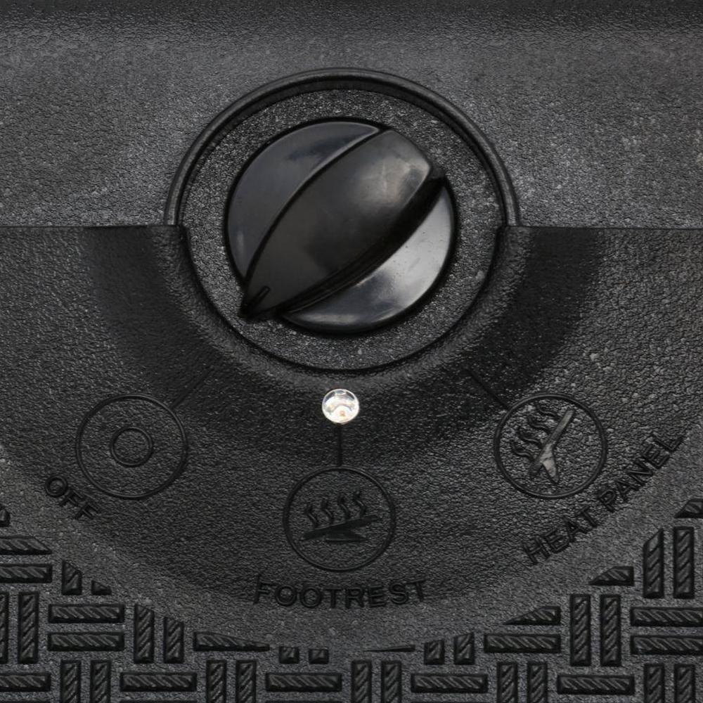 Indus Tool Toasty Toes Heated Footrest Black 90W TT: Adjustable Radiant Foot Warmer, Ceramic Element, Indoor Use