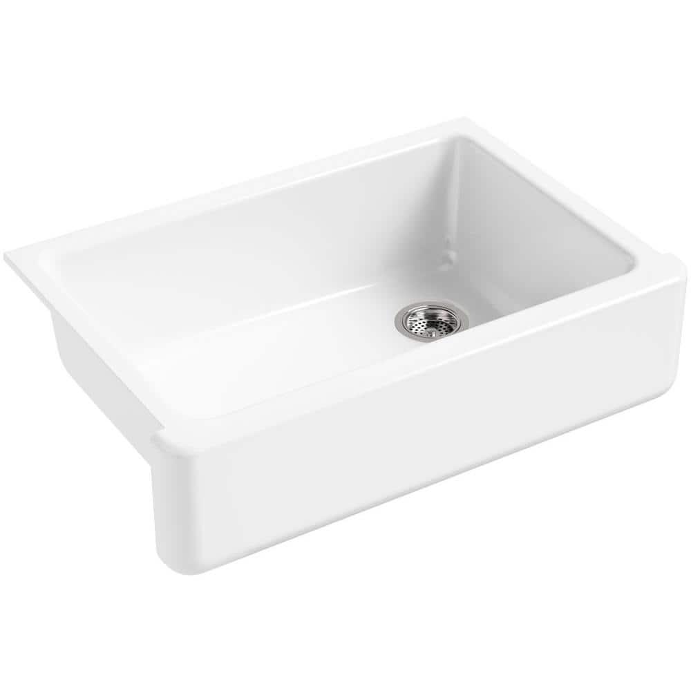 Whitehaven® 33" x 22" Self-Trimming Under-Mount Single-Bowl Kitchen Sink with Tall Apron