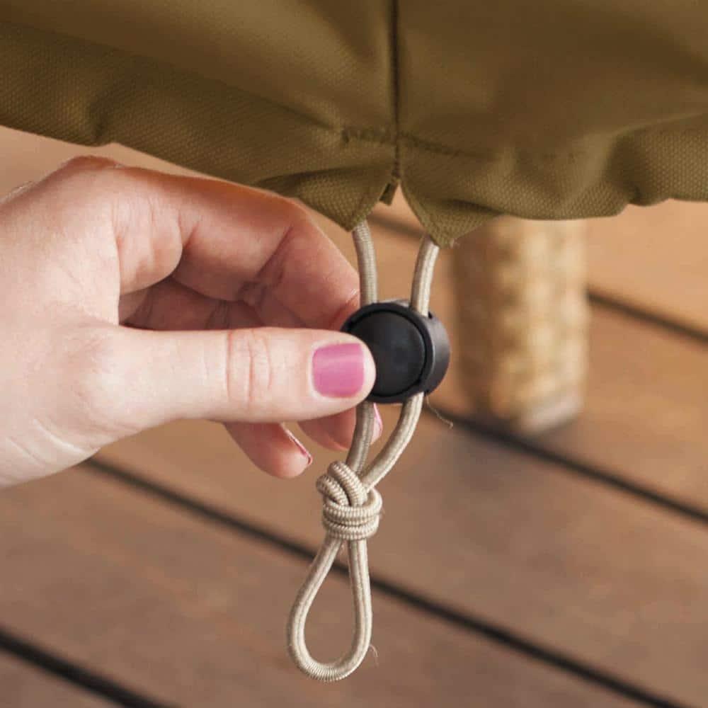 Beige and Brown Water-Resistant Canopy Swing Cover