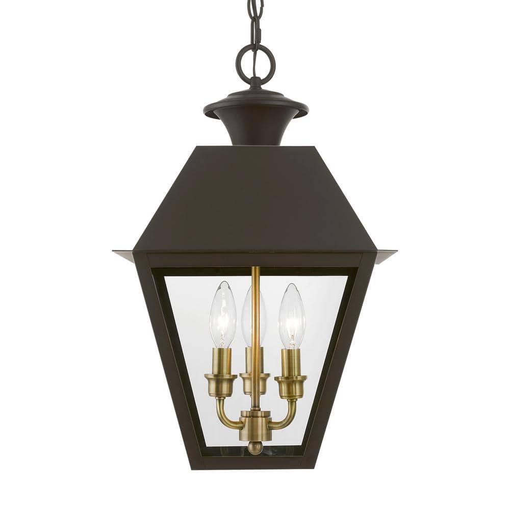 Livex Lighting Wentworth 3 - Light Pendant in  Bronze/Antique Brass