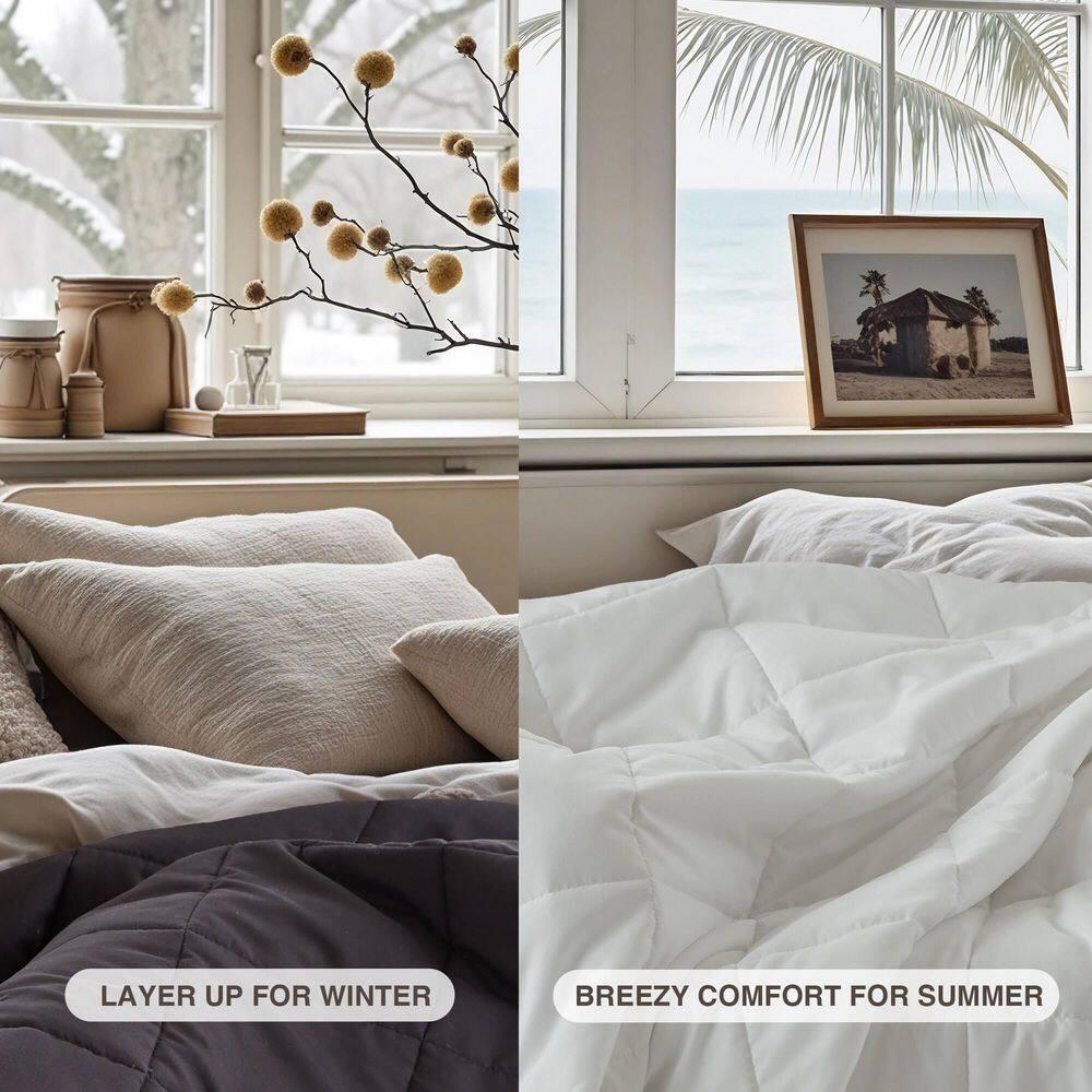 Madison Park Lightweight Down Alternative Blanket with Satin Trim