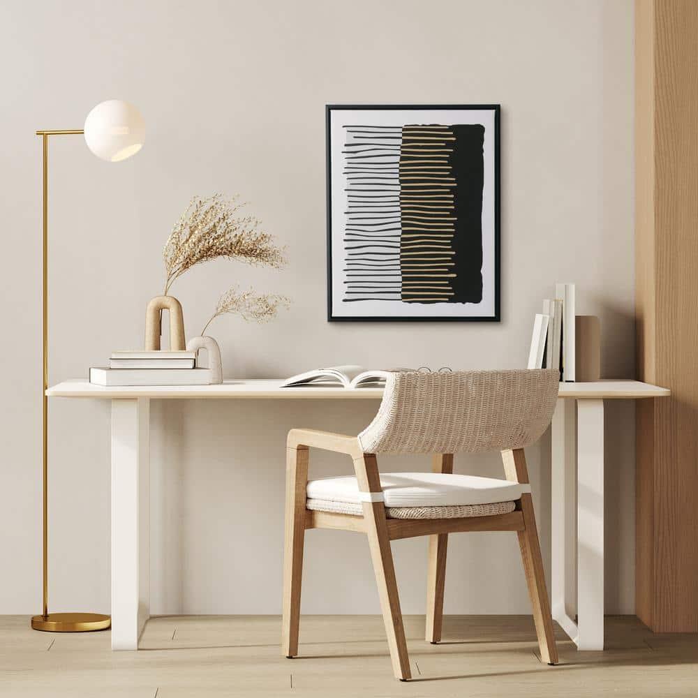 Sullivans Striations Abstract Wall Decor 19.75"H; Black