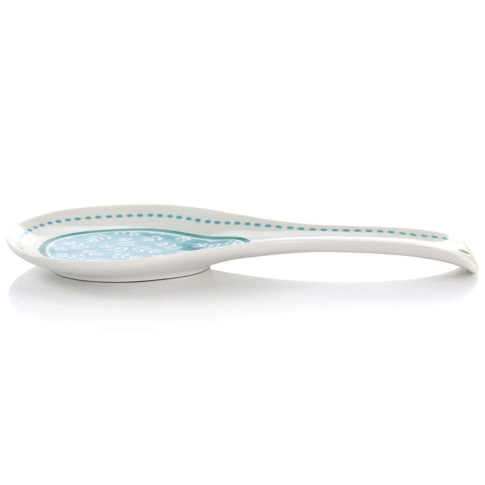 Gibson Home Gibson Home Village Vines Fine Ceramic Spoon Rest In Blue