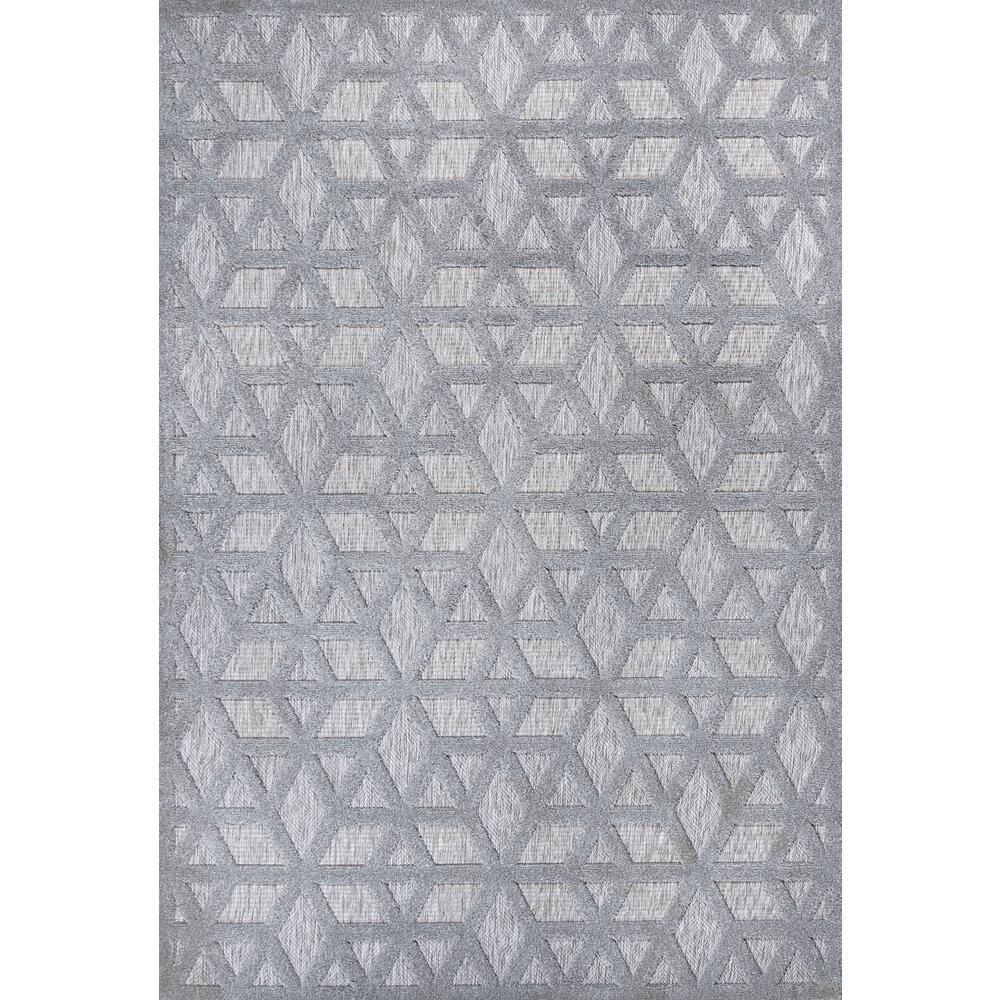 5'x8' Talaia Neutral Geometric Indoor/Outdoor Area Rug, Light Gray - JONATHAN Y