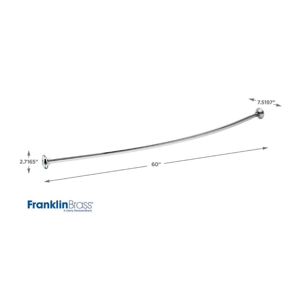 Franklin Brass 60" Curved Fixed Shower Curtain Rod