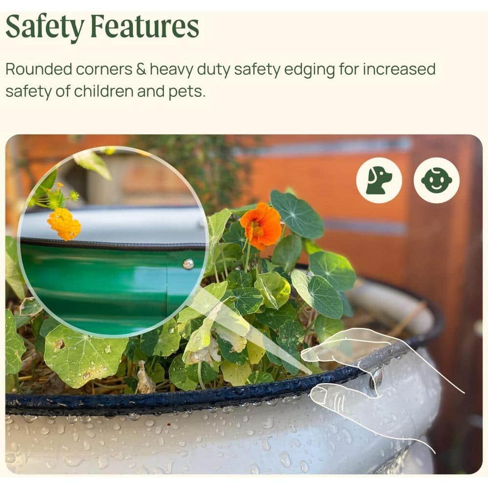 Vego Garden Novel 17" Tall 6 In 1 Modular Metal Outdoor Raised Garden Bed