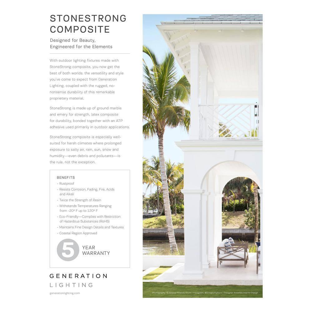 Generation Lighting Roscoe 11 1/2"H Black Outdoor Wall Light