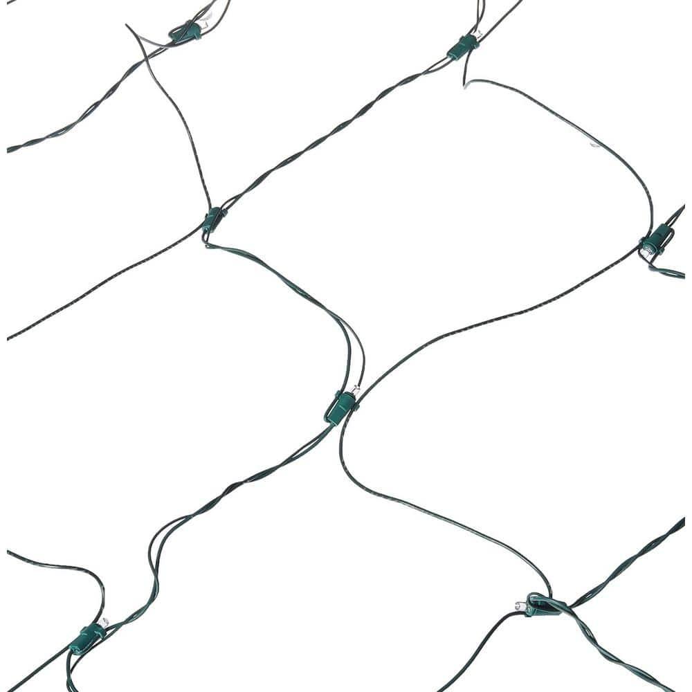 Brite Star 4' x 6' Warm White Wide Angle Net Style LED Christmas Lights - Green Wire