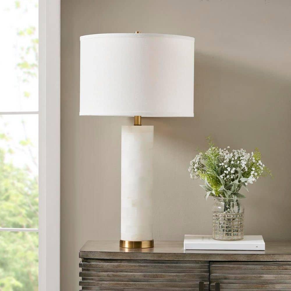 Everly Quinn Alabaster Table Lamp