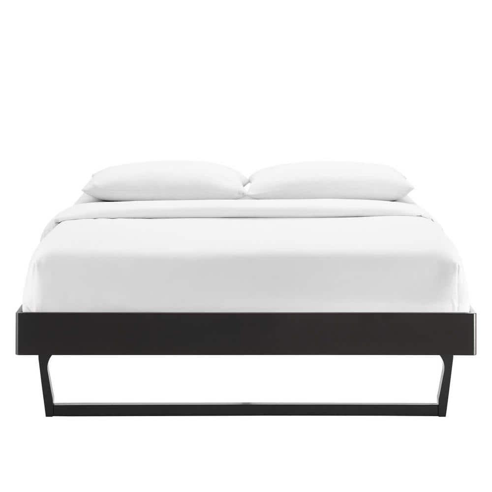 Modway Billie Full Rubberwood and MDF Wood Platform Bed Frame in Black