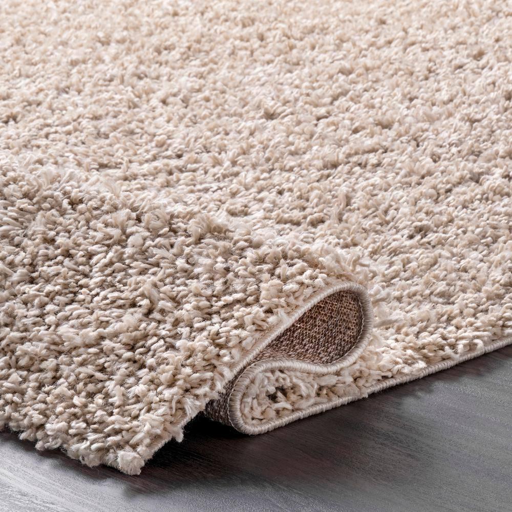 Nuloom Kara Solid 2x8 Runner Shag Indoor Area Rug for Living Room Bedroom Dining Room Nursery Entryway Hallway, Beige