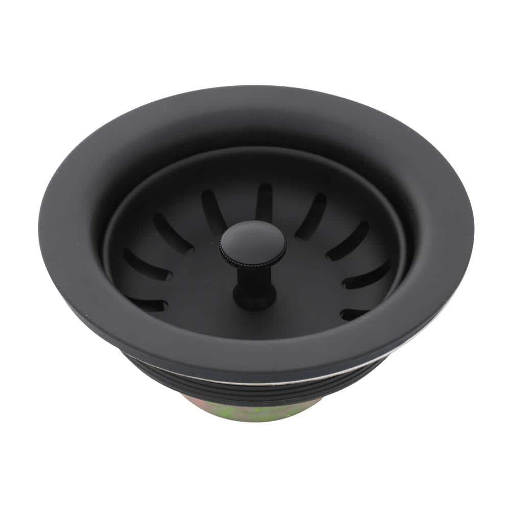 3.5 in. Matte Black Basket Sink Strainer