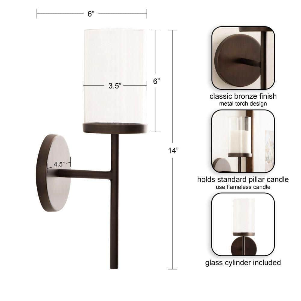 Kate and Laurel Blaise 14.0'' H Metal Wall Wall Sconce