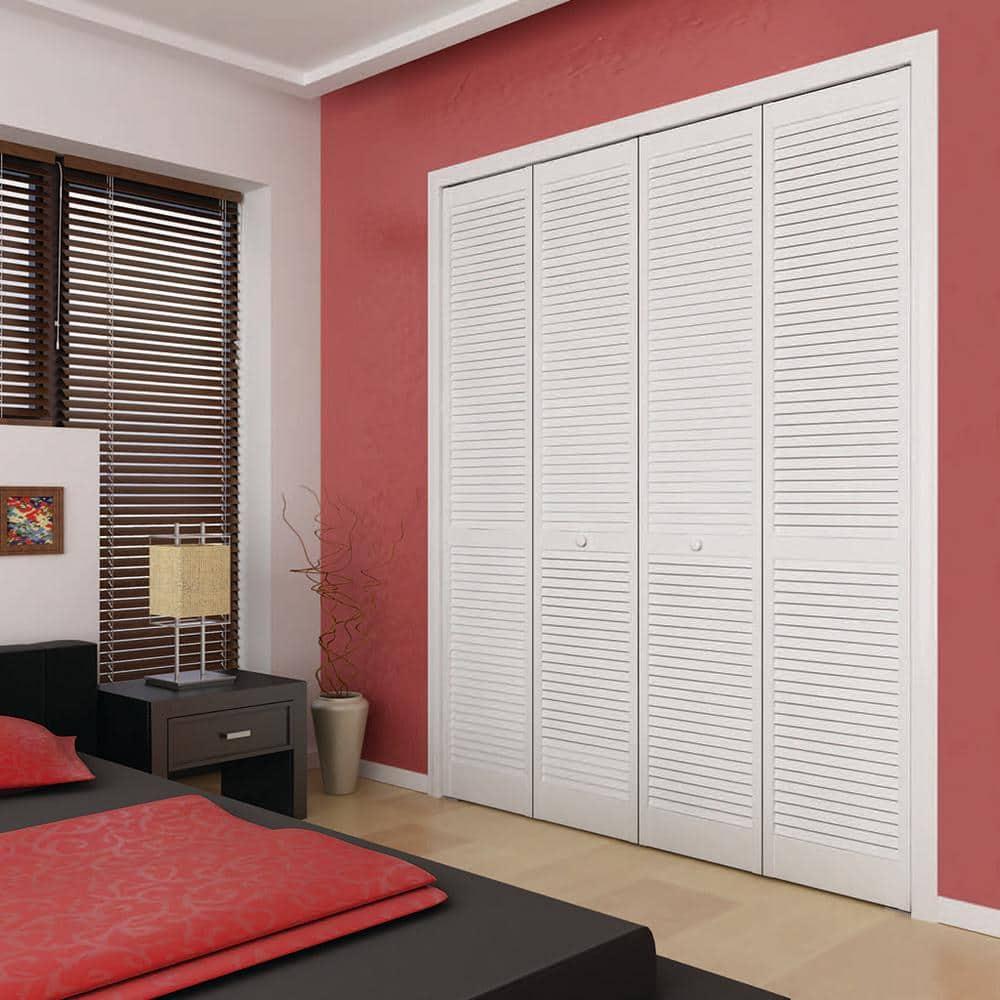 Kimberly Bay Bi-fold Traditional Louver-Louver Unfinished 80 x 28