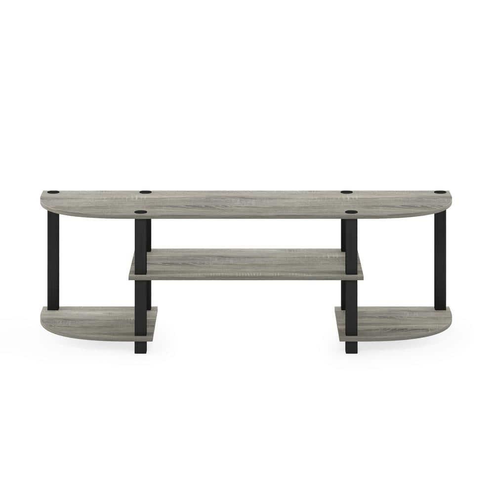 Turn-S-Tube Wide TV Entertainment Center, Oak Grey/Black