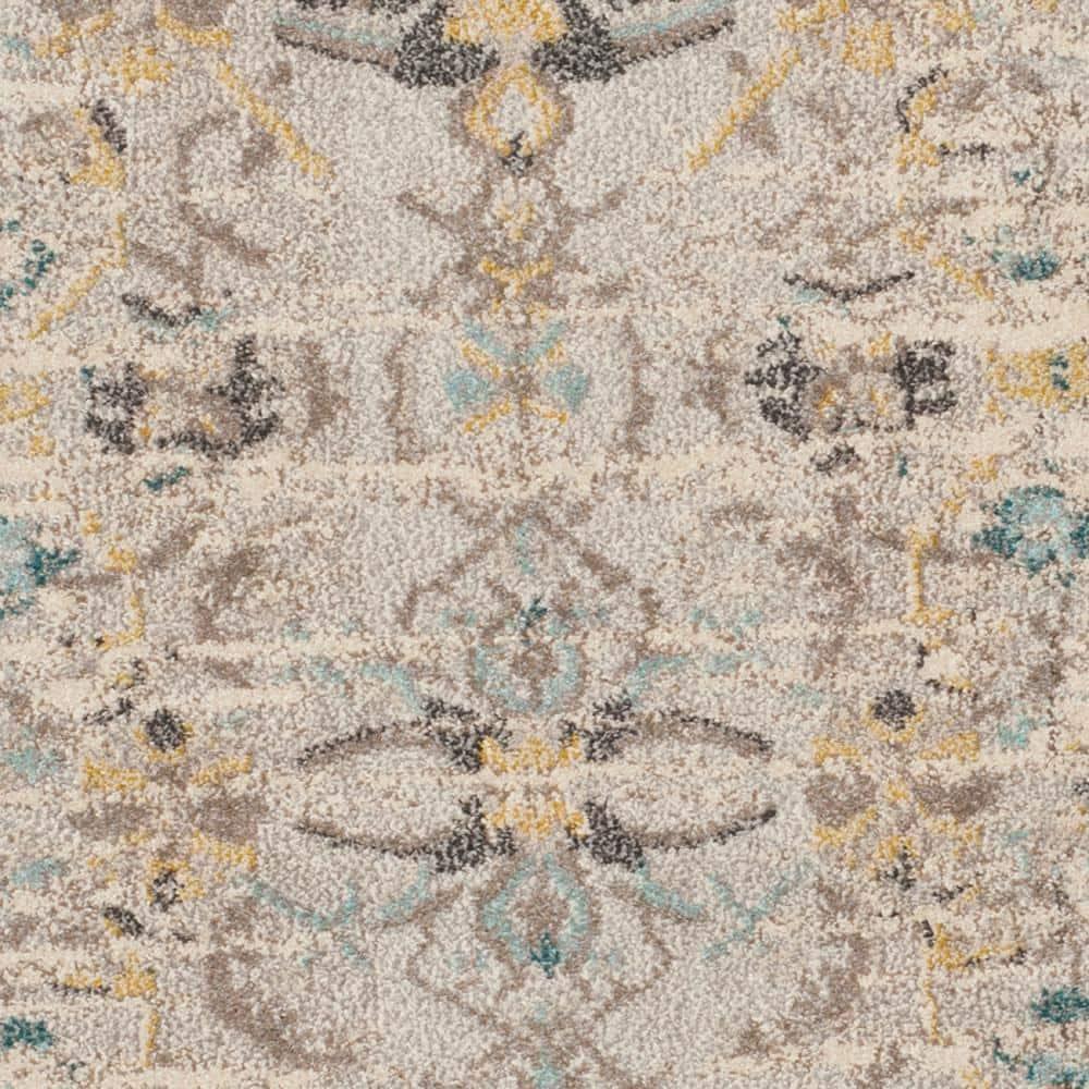 Monaco MNC209 Power Loomed Indoor Area Rug - Grey/Multi - 9' Round - Safavieh.
