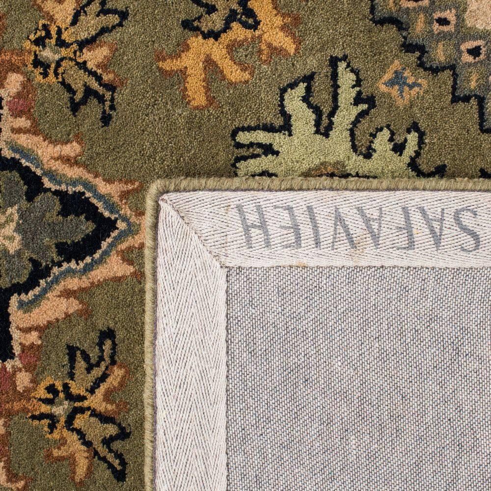 Heritage HG625 Handmade Runner Rug - 2'3"x6' - Green/Light Brown - Safavieh