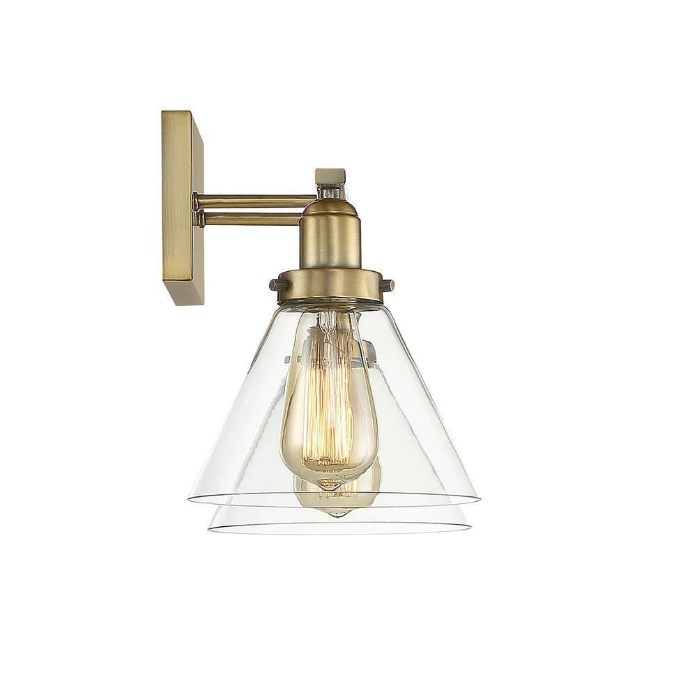 Savoy House Drake 2 - Light Vanity in  Warm Brass