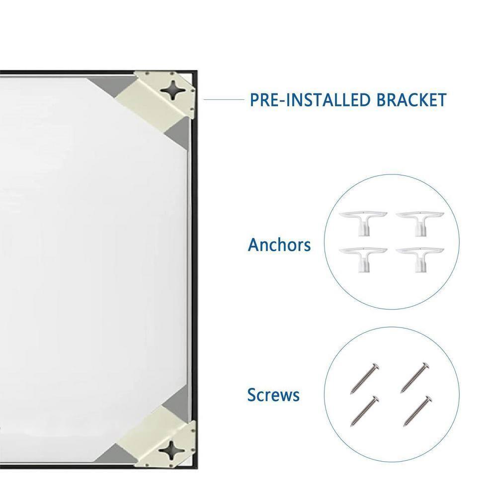 Ledel Modern & Contemporary Rectangle Bathroom Vanity Mirror Metal Framed Wall Mirror