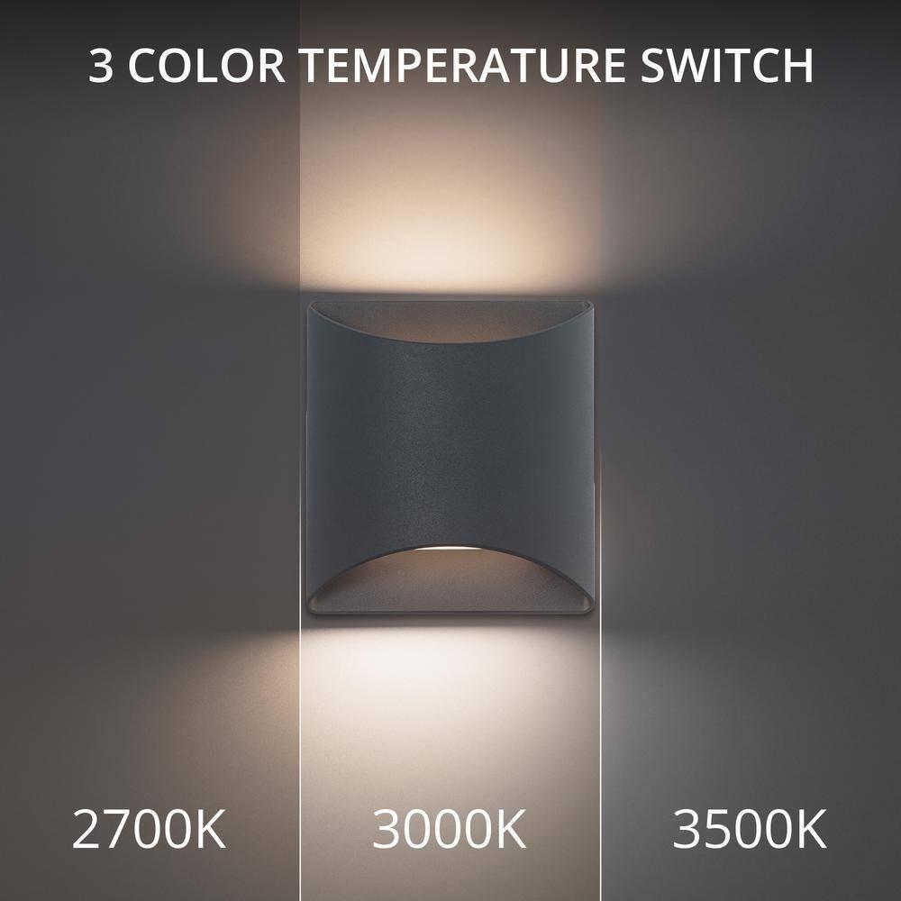 Duet 5.5" LED Wall Sconce With Built-in Color Temperature Adjustability (2700K-3000K-3500K)