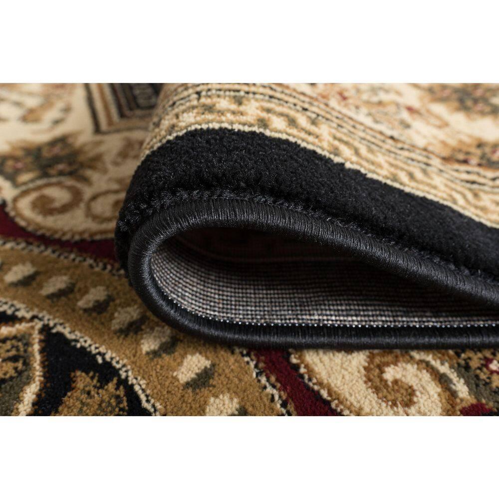 Tayse Sensation 2 x 3 (ft) Loomed Polypropylene Black Rectangular Indoor Floral/Botanical Oriental Throw rug