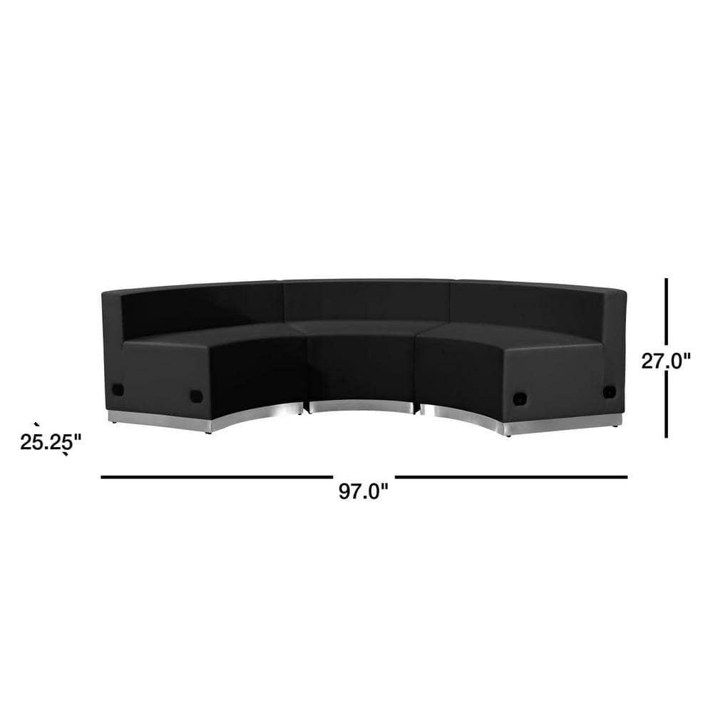 Flash Furniture HERCULES Alon Series LeatherSoft Reception Configuration, 3 Pieces
