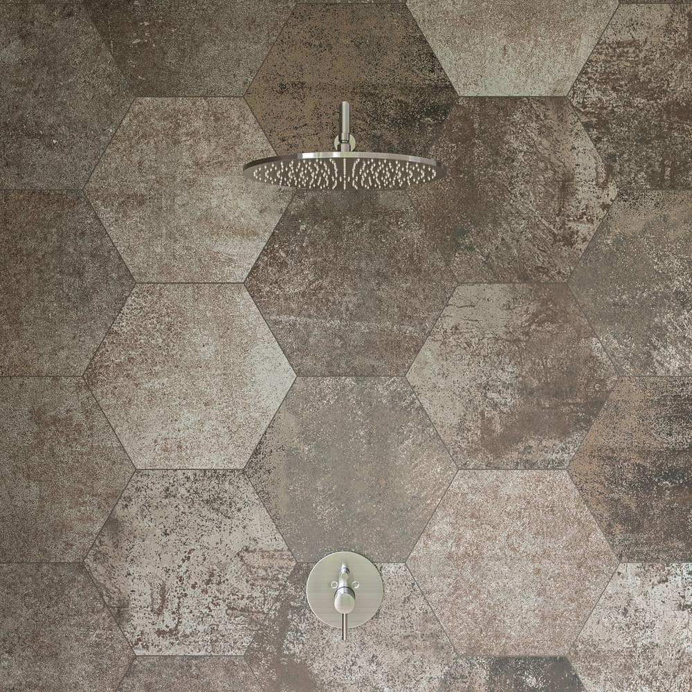 Rain Fixed Shower Head 1.8 GPM GPM with Temperature-based LED