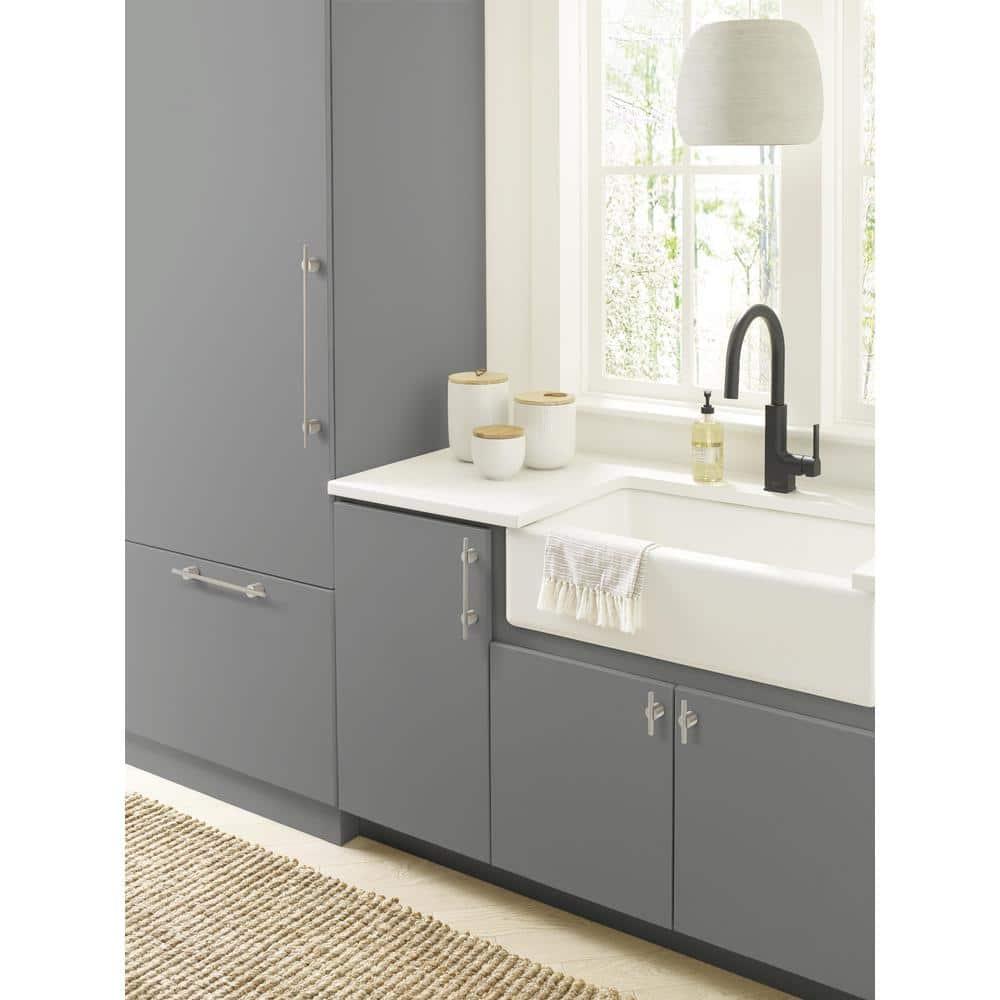 Transcendent 5-1/16 in. (128mm) Modern Silver Champagne Bar Cabinet Pull