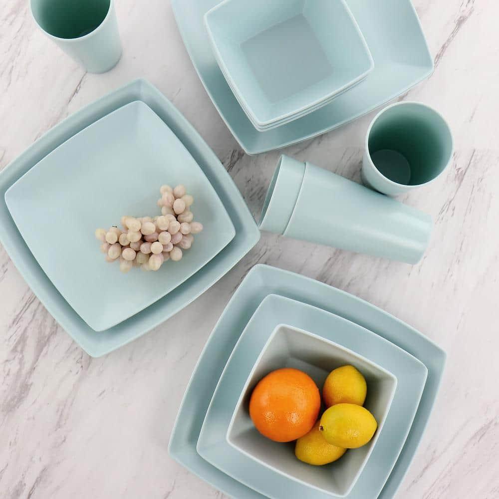 Gibson Home 16 Piece Melamine Dinnerware Set, Service for 4