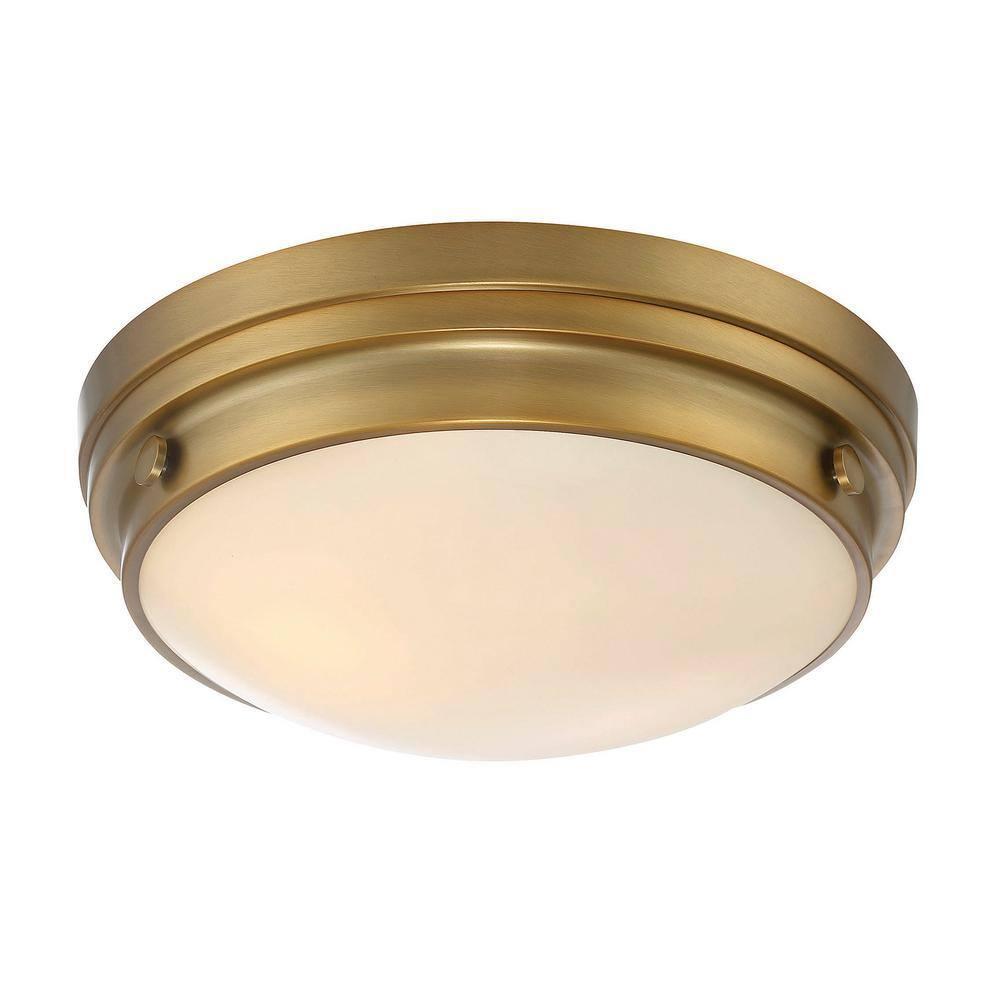 Savoy House Lucerne 2 - Light Flush Mount in  Warm Brass