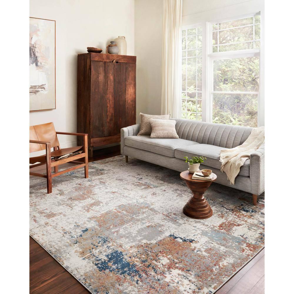 Loloi II Bianca Collection BIA-03 Ivory / Multi, Abstract Area Rug 7'-11" x 10'-6"
