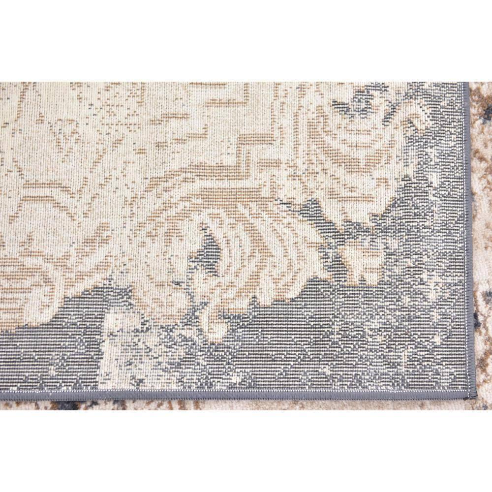 Unique Loom Chateau Collection Area Rug - Adams (7' 1" Square Cream/Brown)