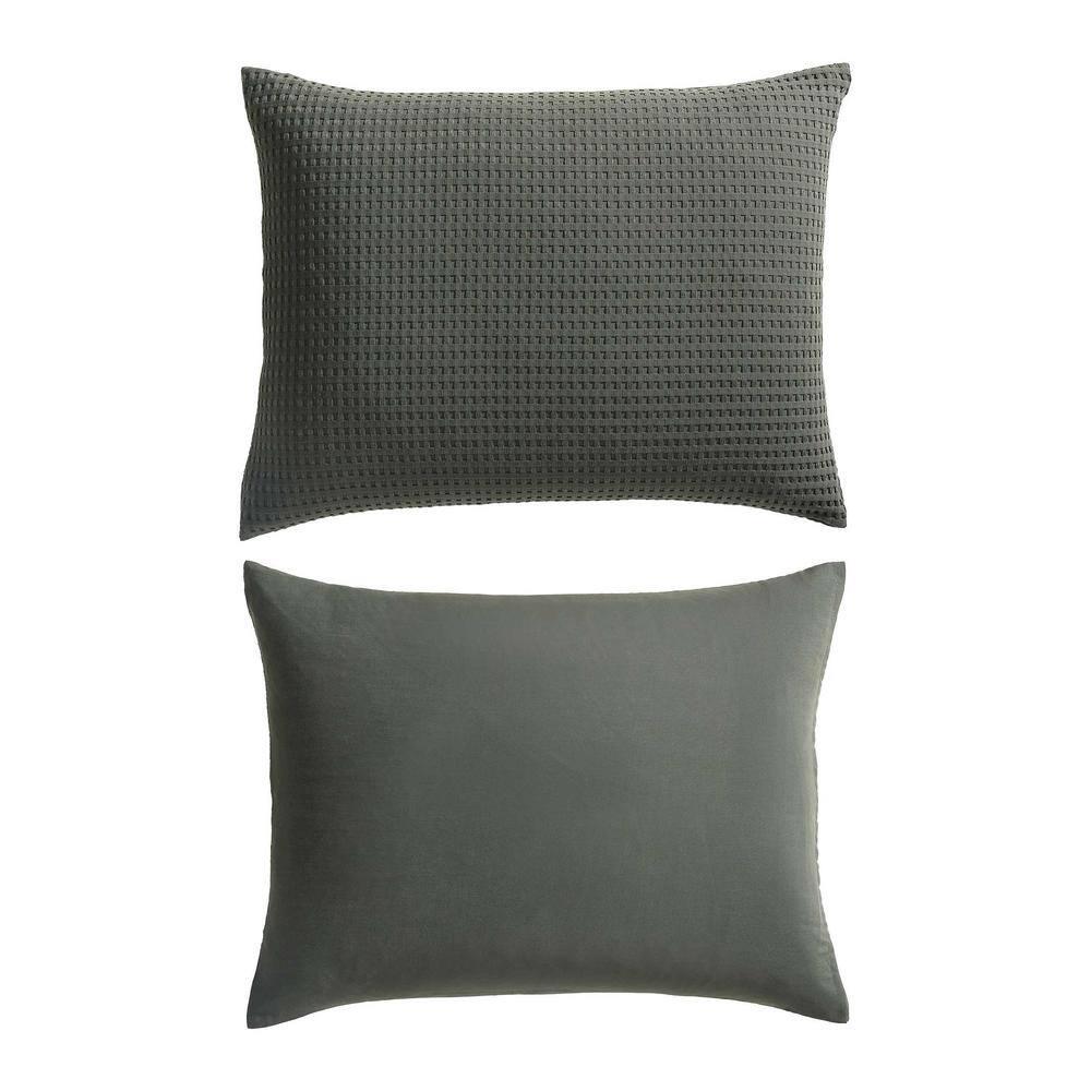 Kenneth Cole Solid Waffle Reversible Comforter Set