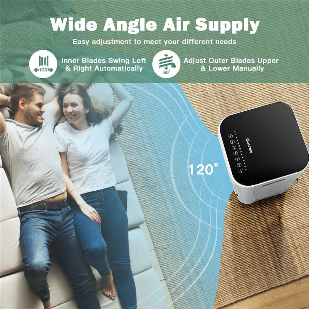 Costway 4-in-1 Portable Evaporative Air Cooler 12L Water Tank 4 Ice Boxes