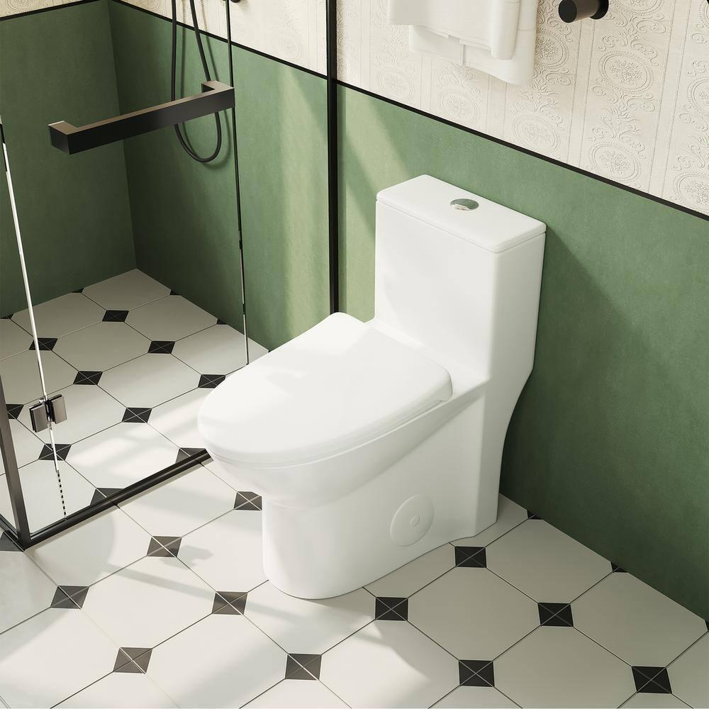 1.1/1.6 GPF Elongated Comfort Height Super Quite Flushing Floor Mounted One-Piece Toilet