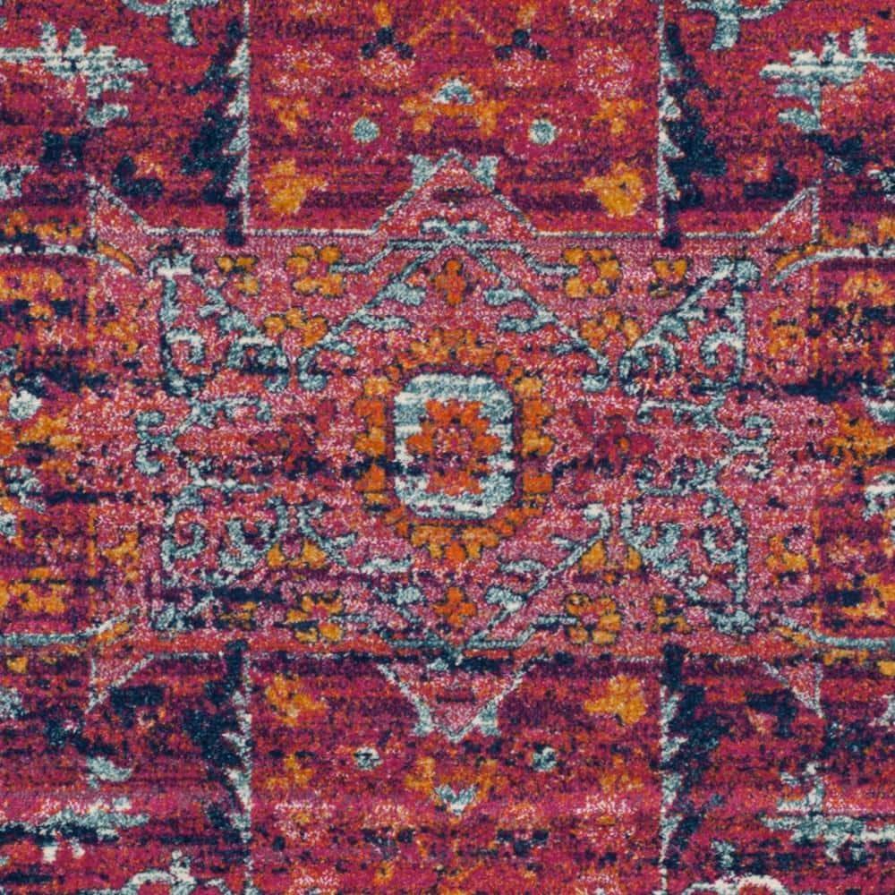 Evoke EVK275 Power Loomed Indoor Area Rug - Blue/Fuchsia - 9'x12' - Safavieh