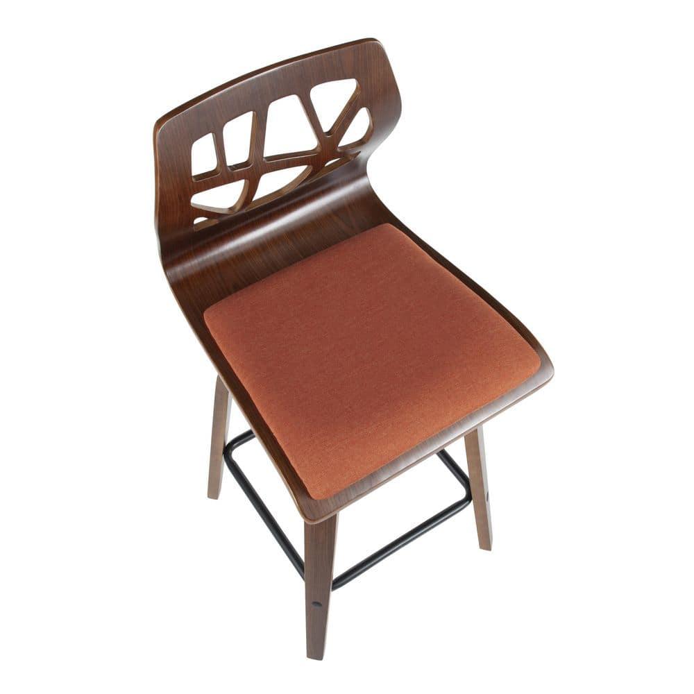 George Oliver Lakyia Swivel Upholstered Counter Stool (Set of 2)