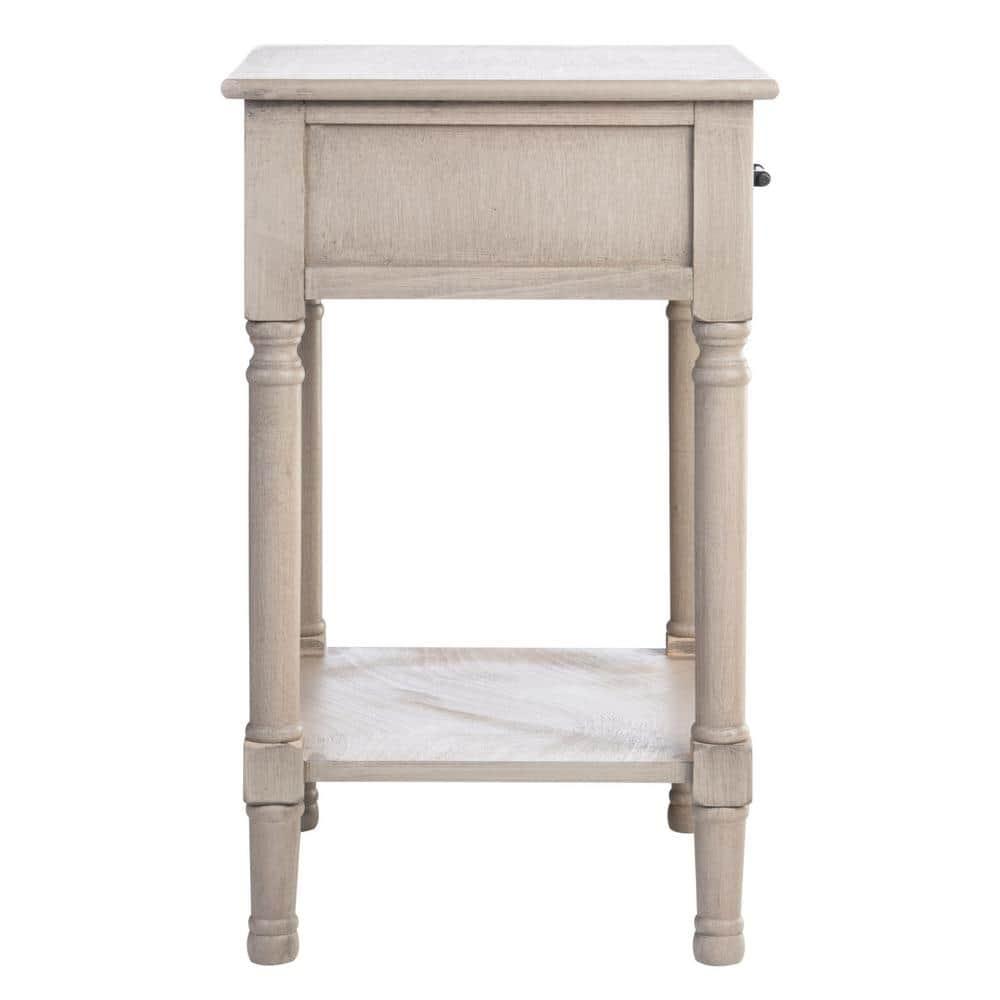 Peyton 1 Drawer Accent Table - Greige - Safavieh