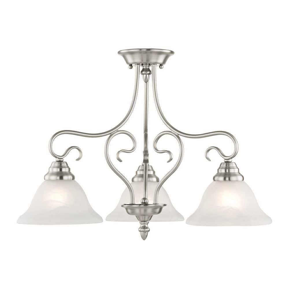 Livex Lighting Coronado 3 - Light Chandelier in  Brushed Nickel