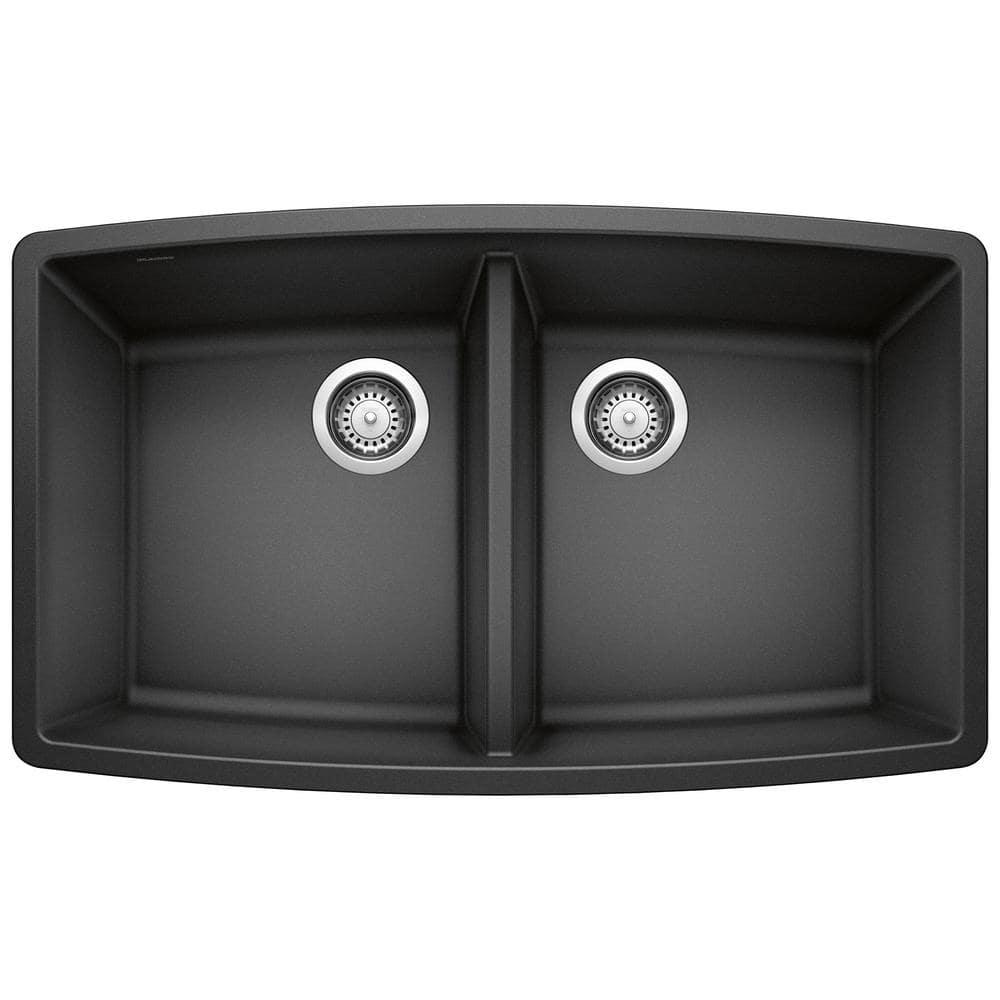 Performa SILGRANIT 33" L x 19" W Double Bowl Undermount Kitchen Sink