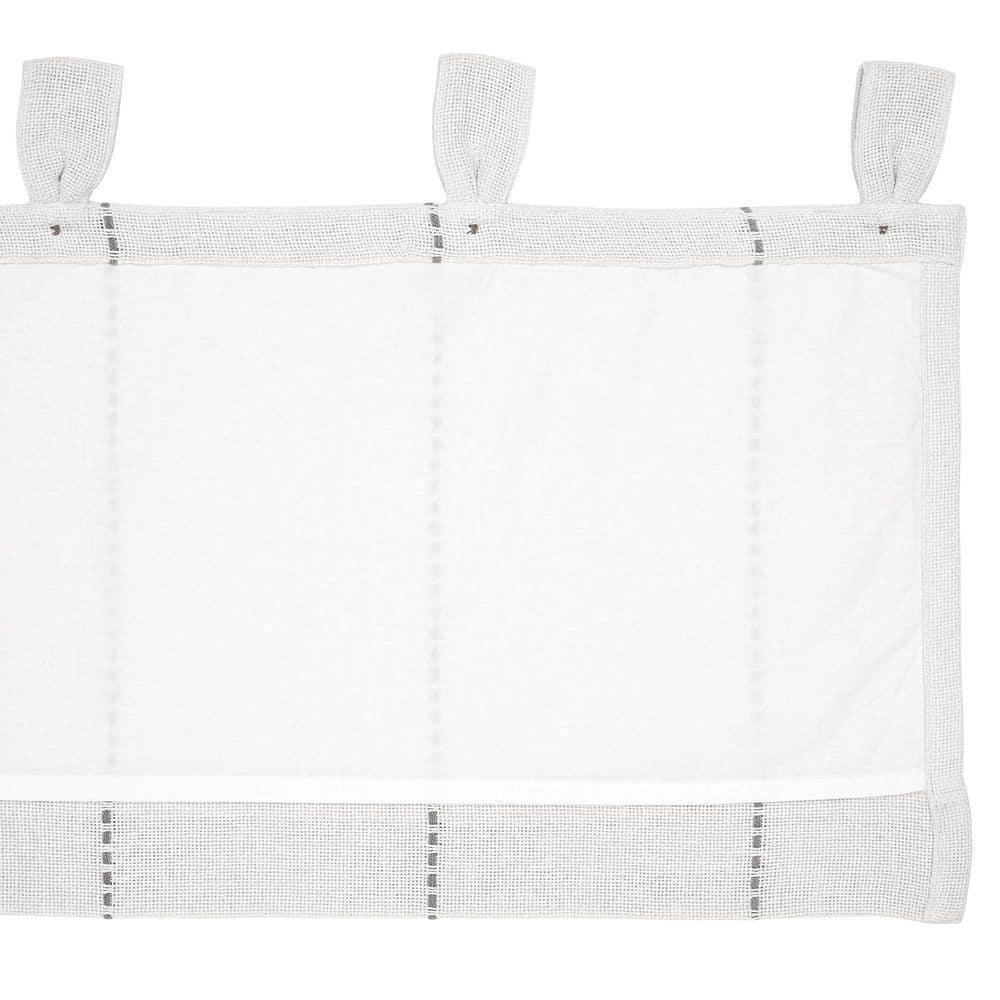 Gracie Oaks Cumberledge Stitched Burlap Tailored Window Valance