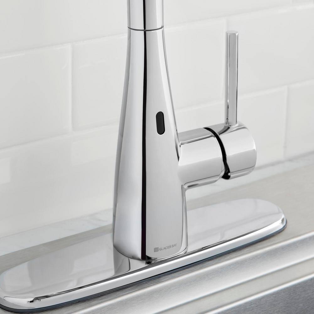 Vazon Touchless Single-Handle Pull-Down Sprayer Kitchen Faucet with TurboSpray in Chrome