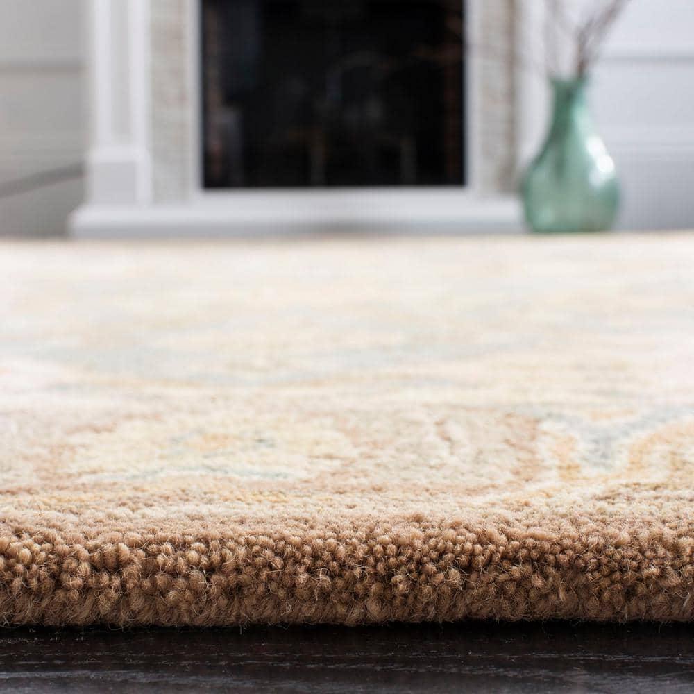 Anatolia AN558 Hand Tufted Indoor Area Rug - Teal/Camel - 6'x9' - Safavieh