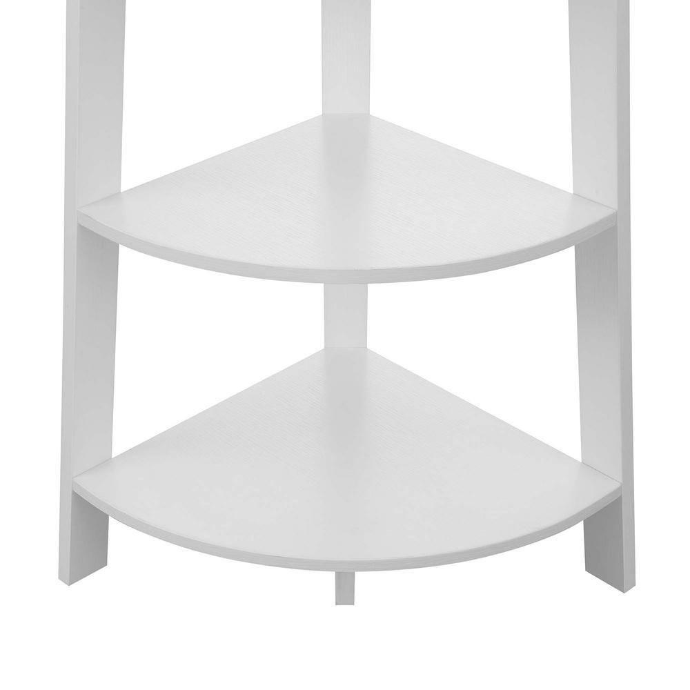 Convenience Concepts Newport 5 Tier Wide Corner Bookcase, White