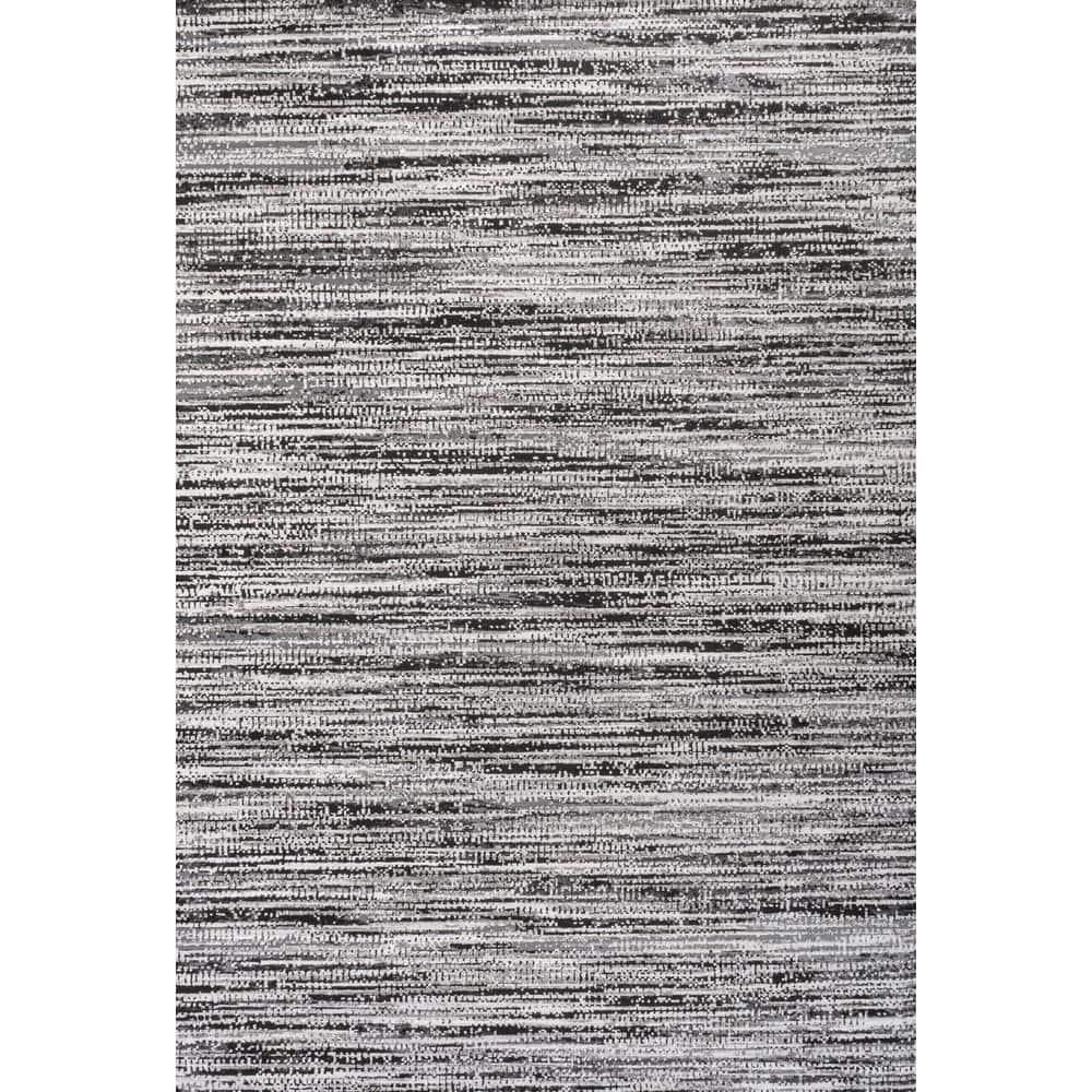 JONATHAN Y Loom Modern Strie'  Black/Gray 8 ft. x 10 ft. Area Rug