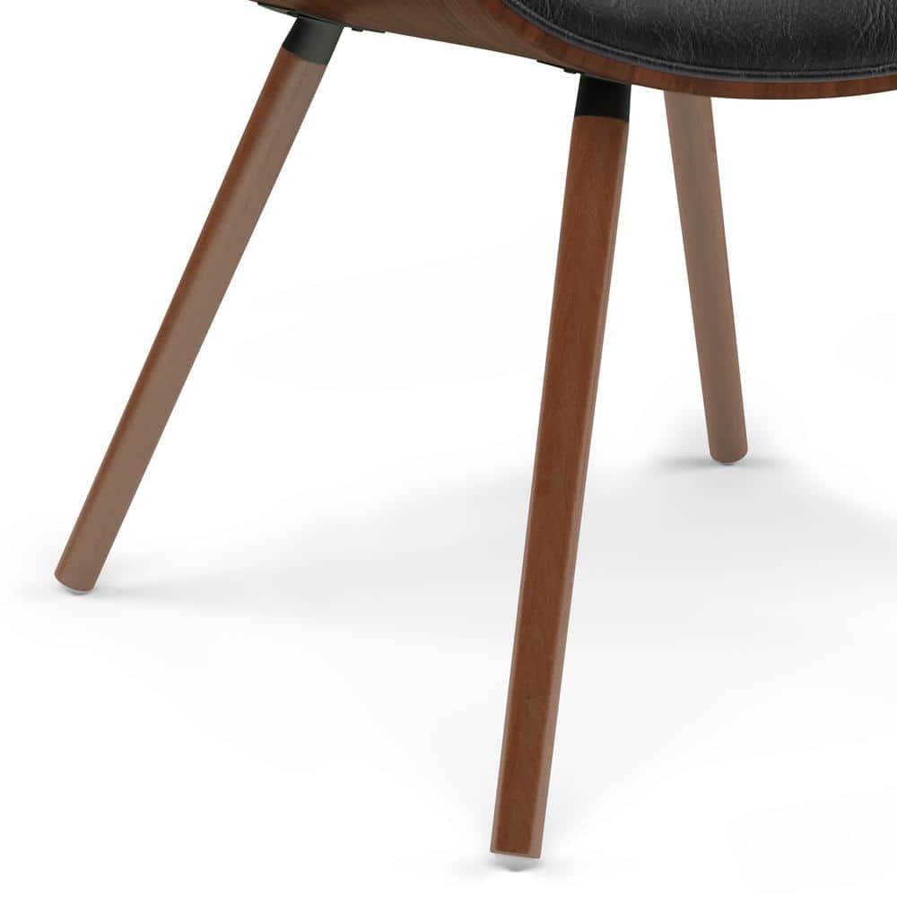Simpli Home Malden Upholstered Dining Chair with Ergonomic Solid Wood Frame and Mid-Century Modern Style