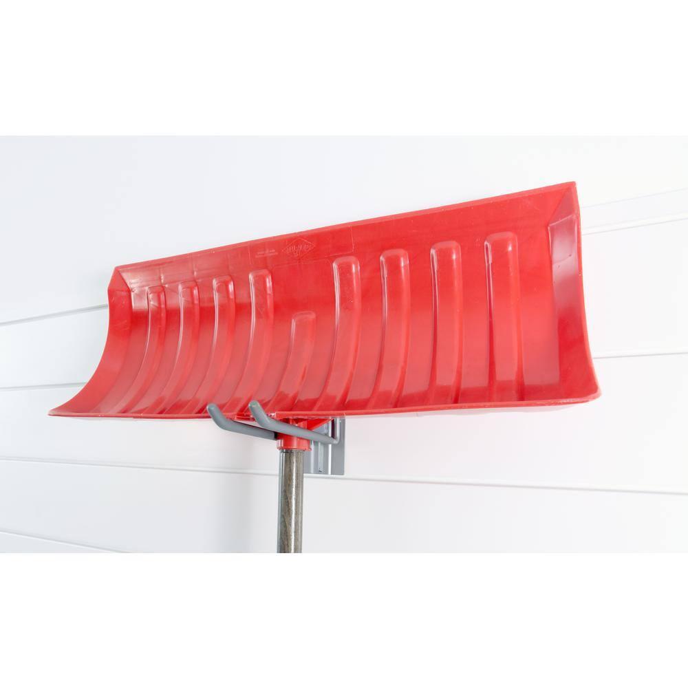 Crownwall Slat Wall Storage Organizer, Heavy Duty Steel 8 Inch Locking Double Hooks, Slatwall Accessories Panels (3 Pack)