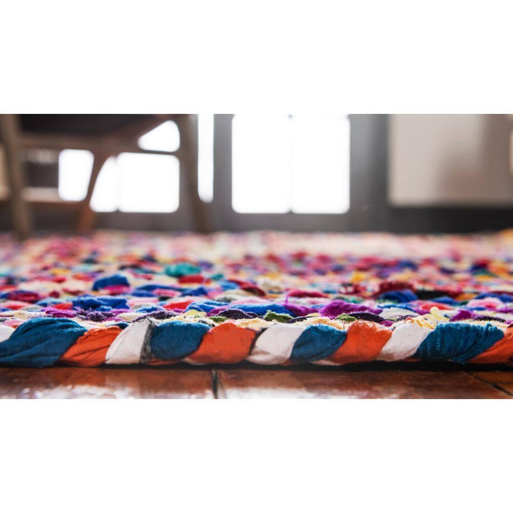 Handmade Colorful Braided Chindi Rectangular Rug 3x5