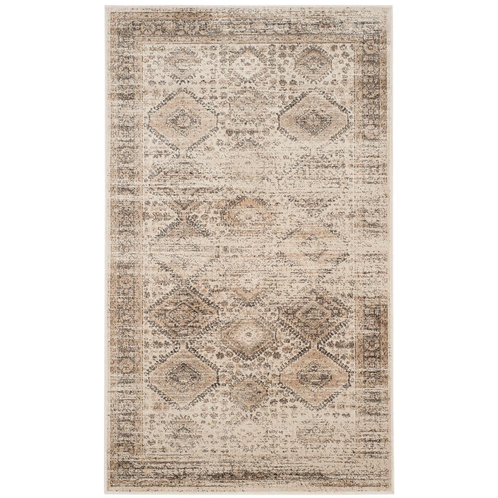 Vintage VTG118 Power Loomed Indoor Skid-Resistant Accent Rug - Stone - 2'x3' - Safavieh